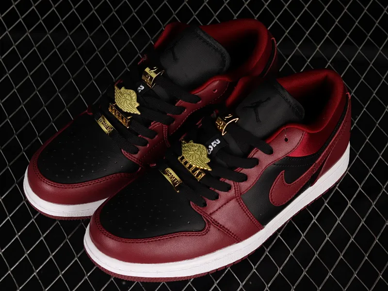 All categories Air Jordan Jordan series basketball shoes Air Jordan 1 Low Air Jordan 1 Low AJ1 Joe 1 black wine red metal flying wings DB6491-600